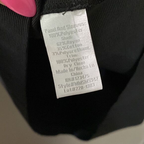 Pearl GEORGINA CHAPMAN of MARCHESA Black Grosgrain Dress Tulle Flowers - Picture 11 of 15